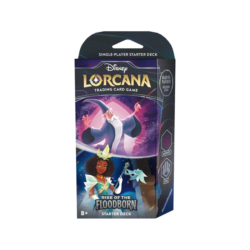 Disney - Lorcana - Rise of the Floodborn - Starter Deck - Amethyst & Steel Merlin and Tiana