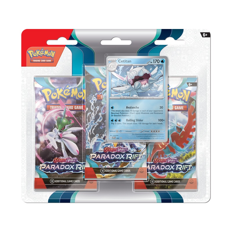 Pokemon - Scarlet and Violet - Paradox Rift - 3 Pack Blister - Cetitan