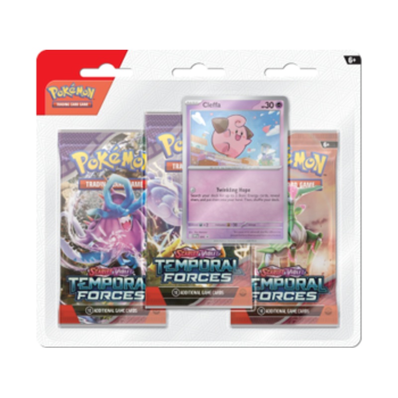 Pokemon - Scarlet and Violet - Temporal Forces - 3-Pack Blister - Cleffa