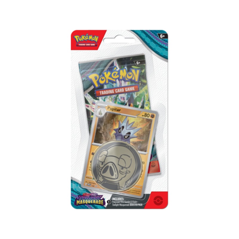 Pokemon - Scarlet and Violet - Twilight Masquerade - Checklane Blister Pack - Pupitar