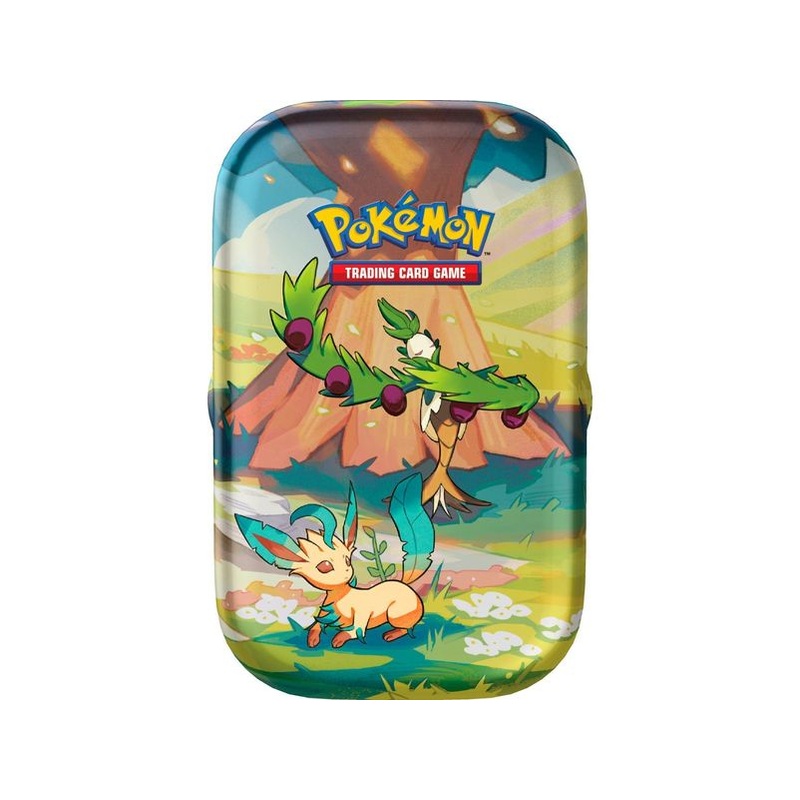 Pokemon - Scarlet and Violet - Vibrant Paldea - Mini Tin - Arboliva and Leafeon