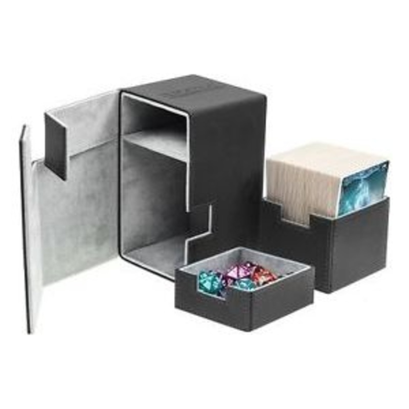 Ultimate Guard - Flip N Tray Case - Black Xenoskin - 100+