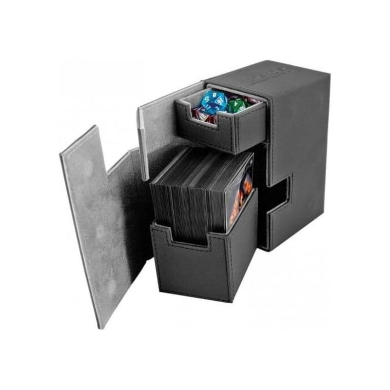 Ultimate Guard - Flip N Tray Case - Black Xenoskin - 80