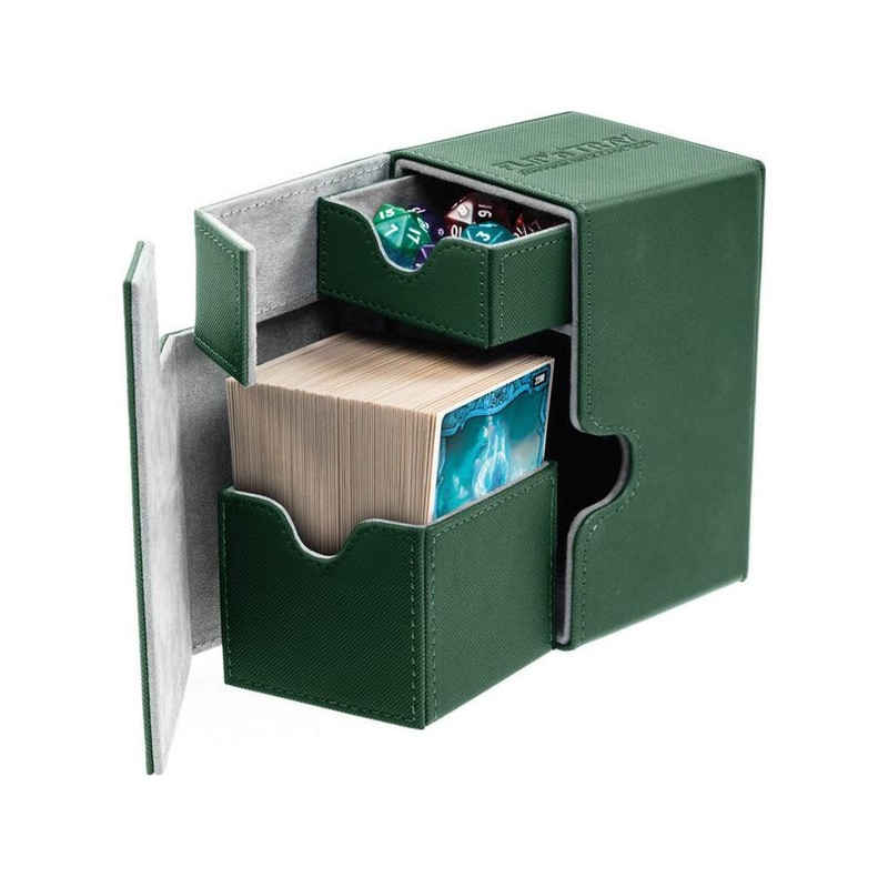 Ultimate Guard - Flip N Tray Case - Green Xenoskin - 100+