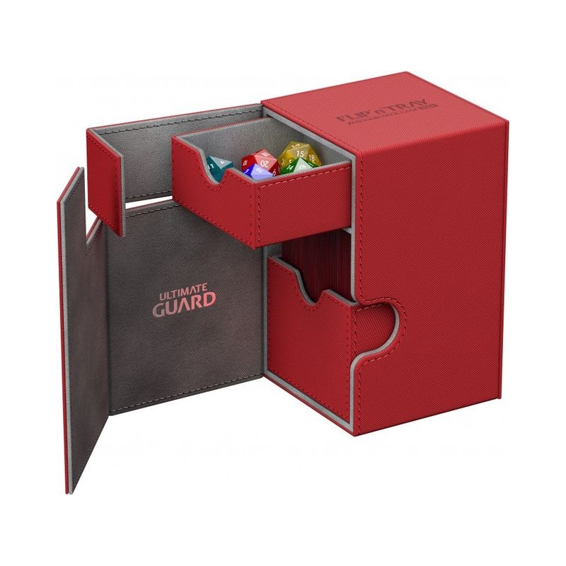 Ultimate Guard - Flip N Tray Case - Red Xenoskin - 100