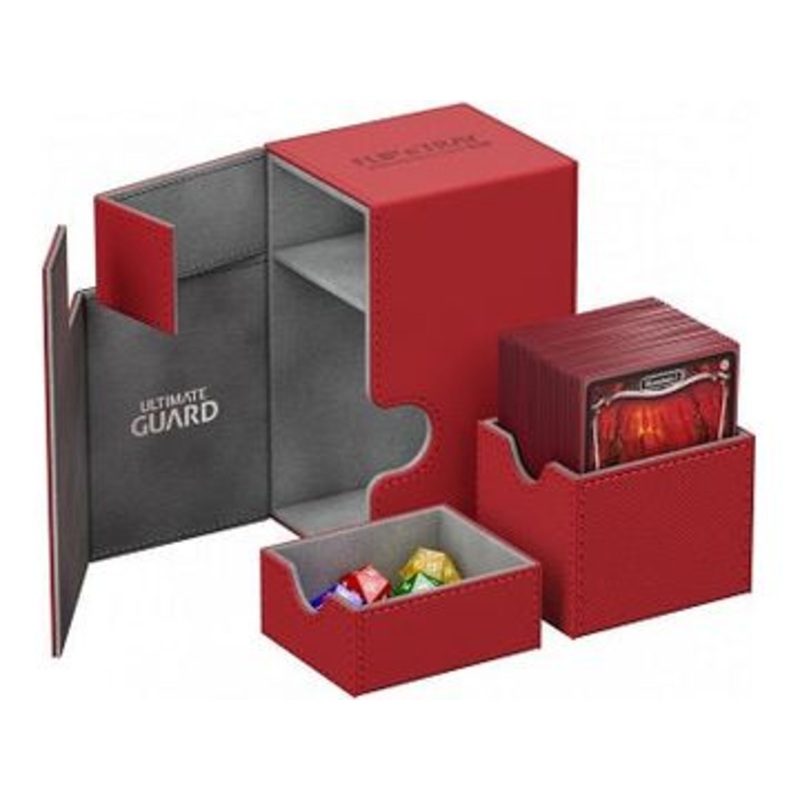 Ultimate Guard - Flip N Tray Case - Red Xenoskin - 80
