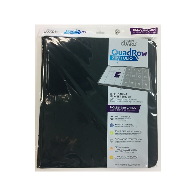 Ultimate Guard - QuadRow ZipFolio Playset Binder - Black