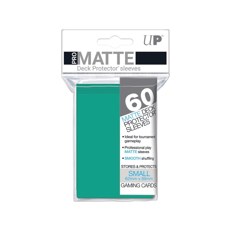 Ultra Pro - Deck Protectors - Small Yu-Gi-Oh! Size - 60 Count Pro-Matte - Aqua