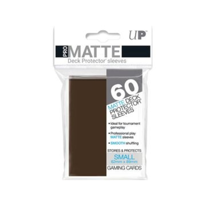 Ultra Pro - Deck Protectors - Small Yu-Gi-Oh! Size - 60 Count Pro-Matte - Brown