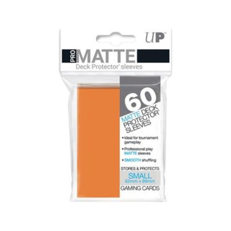 Ultra Pro - Deck Protectors - Small Yu-Gi-Oh! Size - 60 Count Pro-Matte - Orange