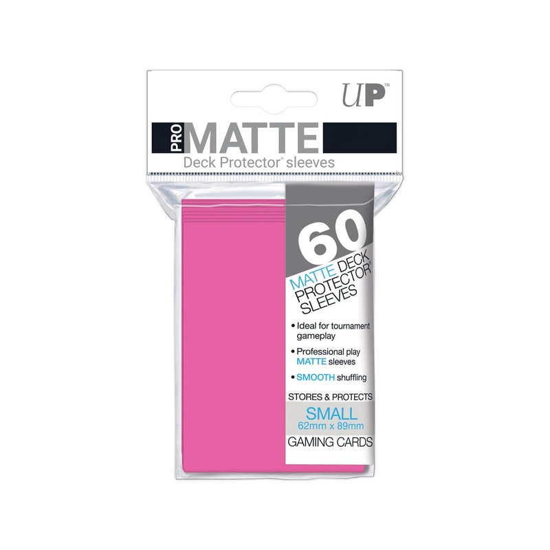 Ultra Pro - Deck Protectors - Small Yu-Gi-Oh! Size - 60 Count Pro-Matte - Pink