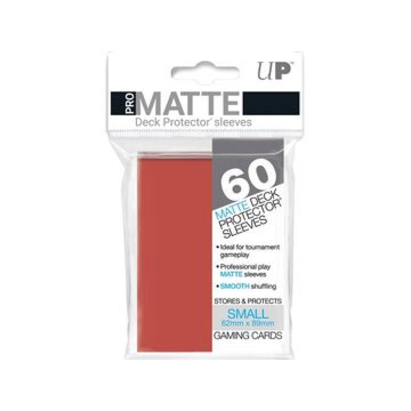 Ultra Pro - Deck Protectors - Small Yu-Gi-Oh! Size - 60 Count Pro-Matte - Red