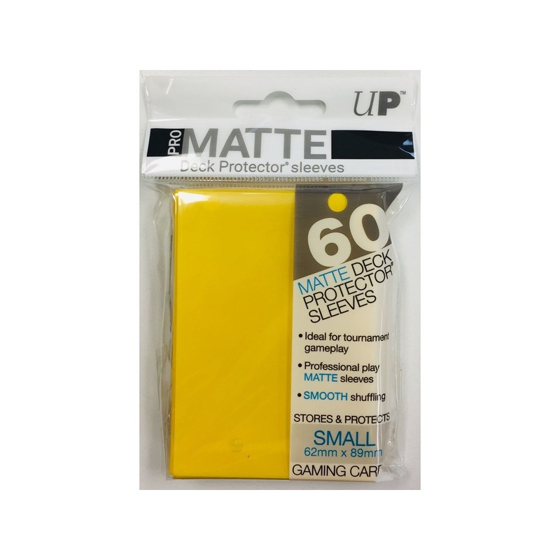 Ultra Pro - Deck Protectors - Small Yu-Gi-Oh! Size - 60 Count Pro-Matte - Yellow