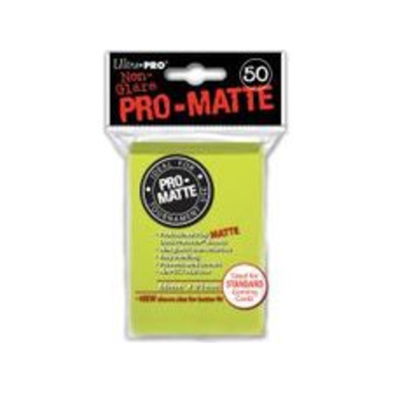 Ultra Pro - Deck Protectors - Standard Size - 50 Count Matte Bright Yellow