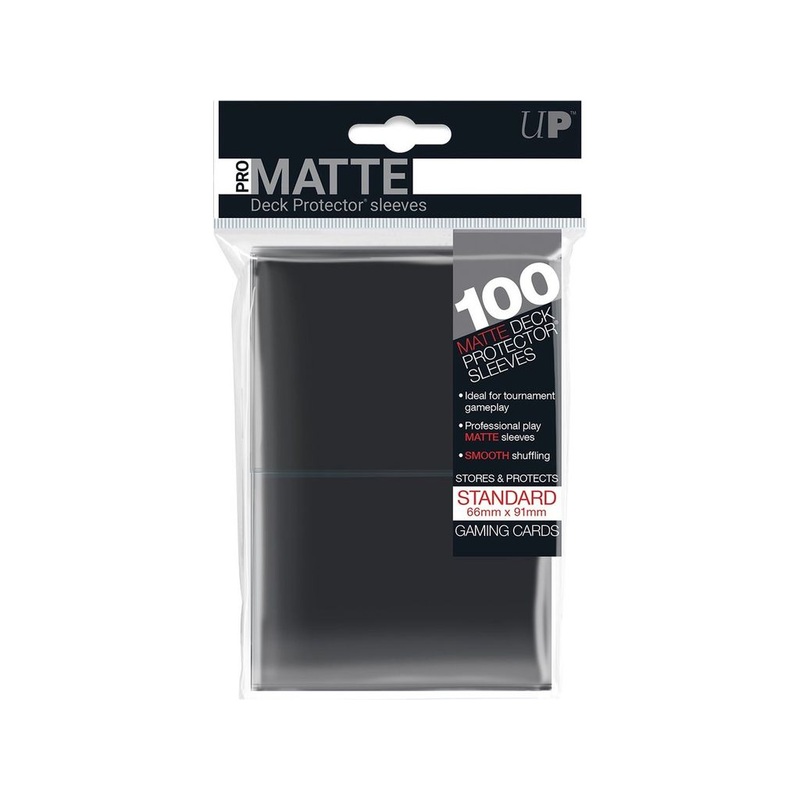 Ultra Pro - Deck Protectors - Standard Size - Pro-Matte Black - Package of 100
