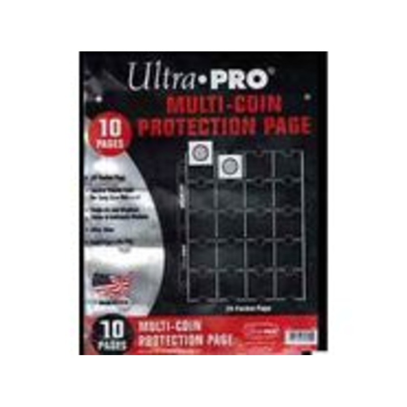 Ultra Pro - Multi-Coin Protection Binder Pages - Package of 10