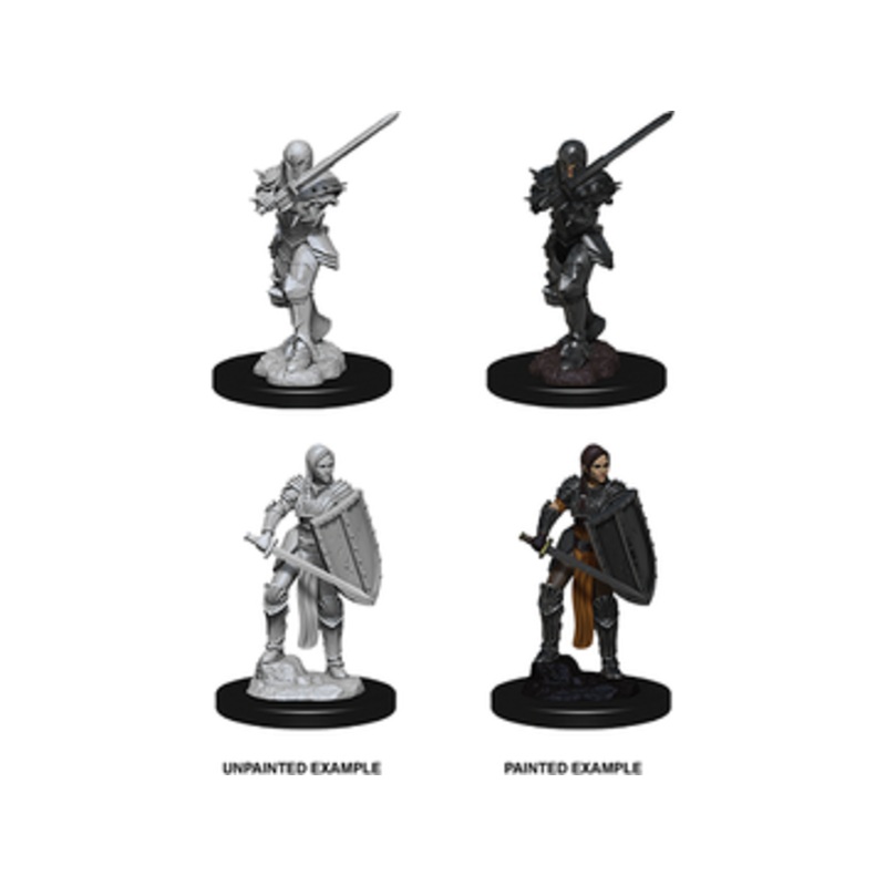 Wizkids - Dungeons and Dragons - Unpainted Miniatures - Nolzurs Marvelous Miniatures - Female Human Fighter - 73705