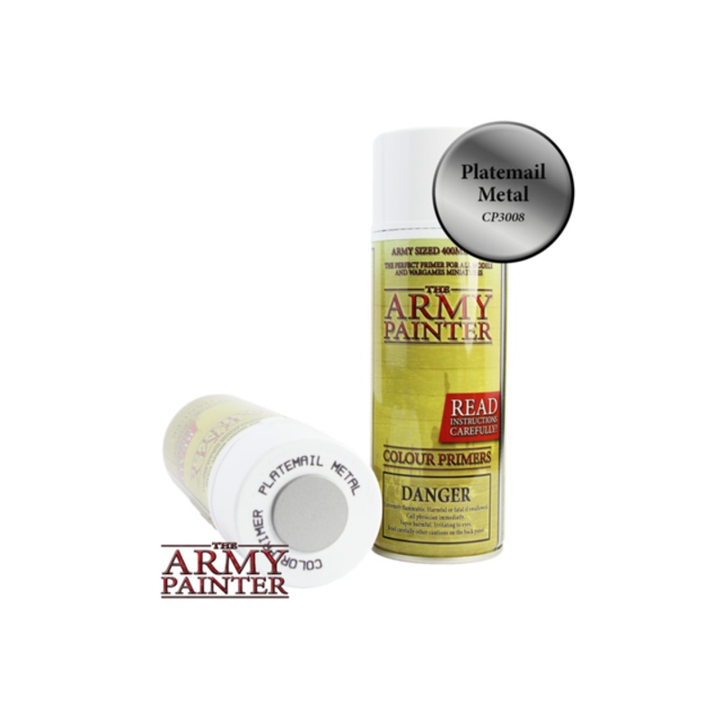 Army Painter - Colour Primer - Platemail Metal - Paint Spray