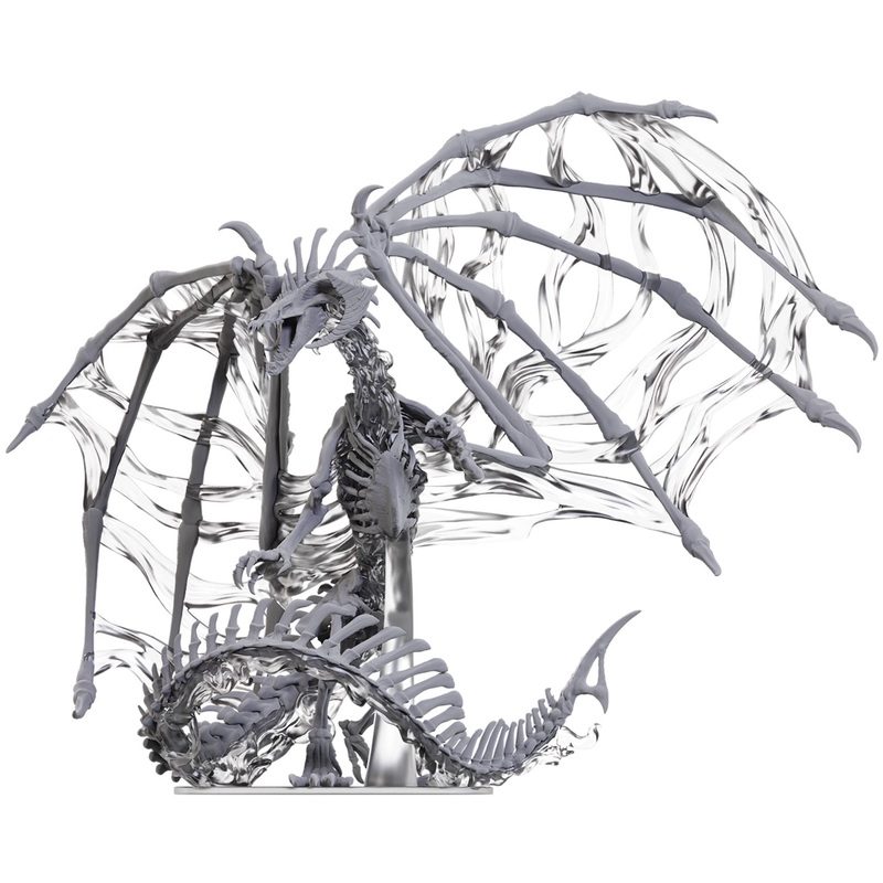 Wizkids - Dungeons and Dragons - Unpainted Miniature -  Nolzurs Marvelous Miniatures - Black Dracolich - 90797 - Pre-Order May 15th 2025