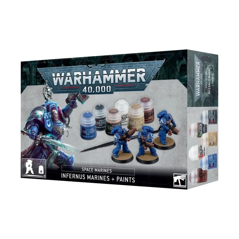 Games Workshop - Warhammer 40K - Space Marines - Infernus Marines and Paint Set - 60-11