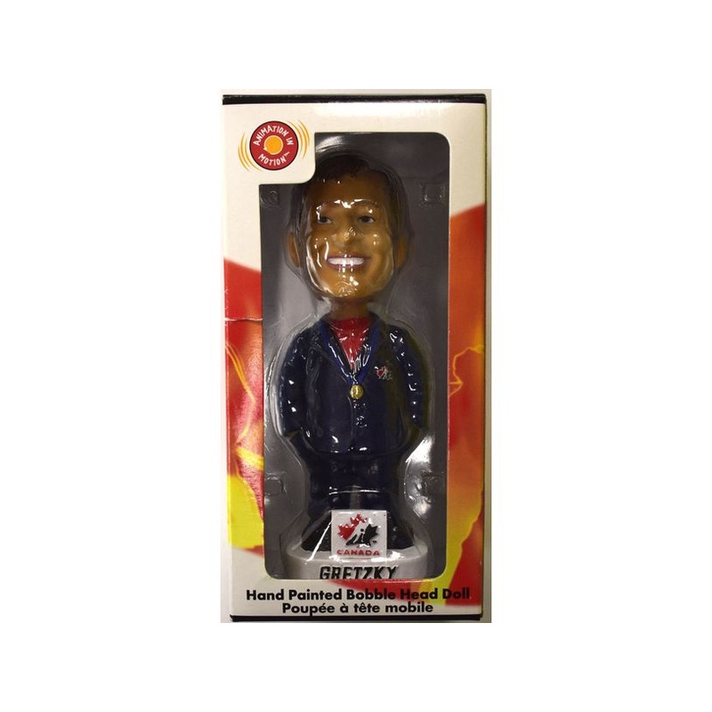 Bobble Dobbles - Team Canada - Wayne Gretzky Hand Painted Bobble Head