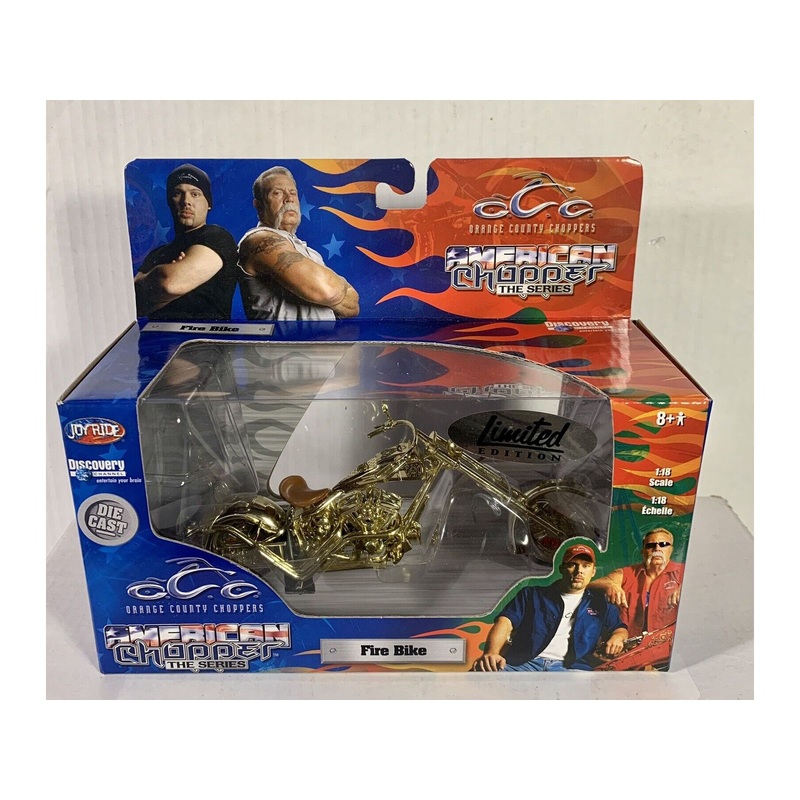 Ertl - Joy Ride - OCC American Chopper Motorcycle Series - Fire Bike - Gold Limited Edition