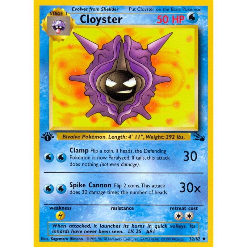 Cloyster (32/62) [Fossil 1st Edition]