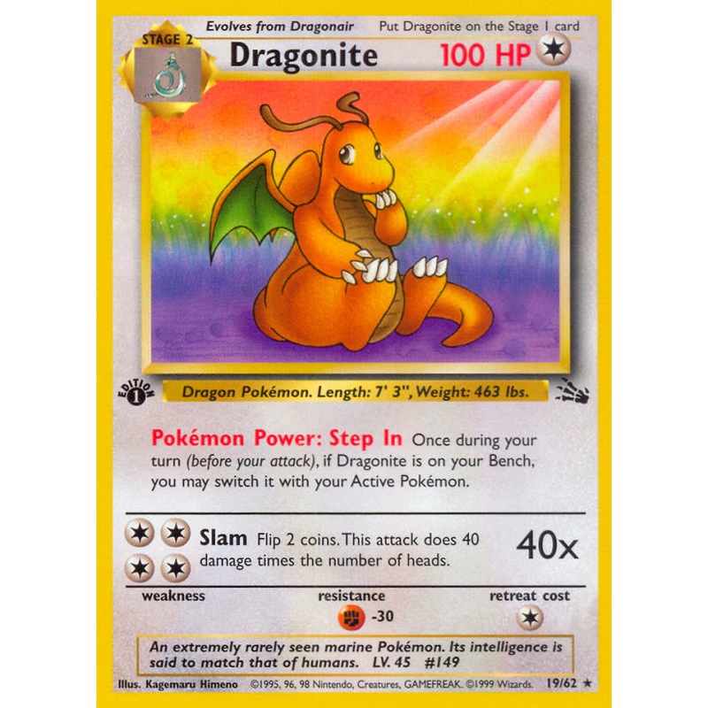 Dragonite (19/62) [Fossil 1st Edition]
