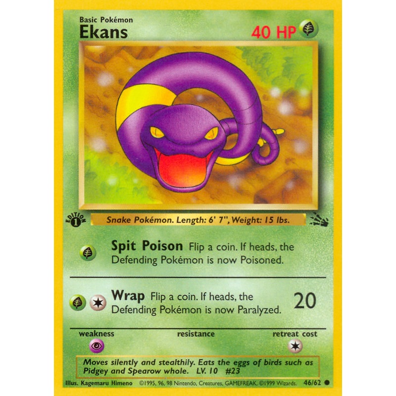 Ekans (46/62) [Fossil 1st Edition]