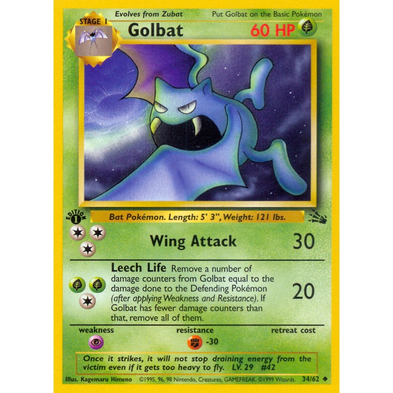 Golbat (34/62) [Fossil 1st Edition]