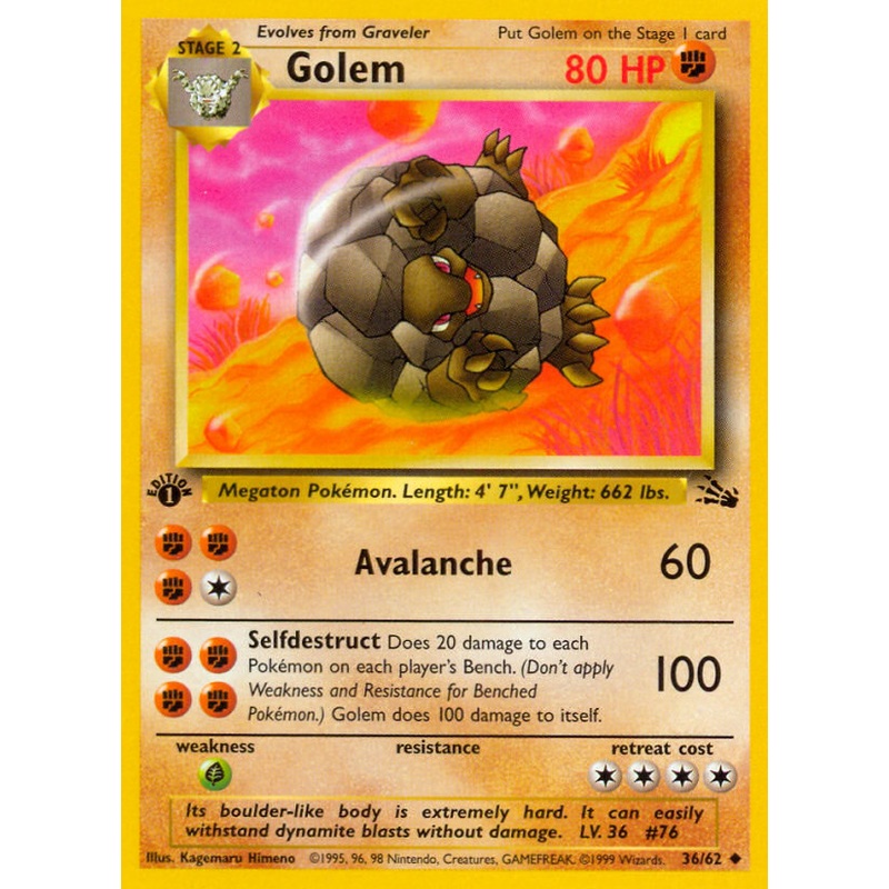 Golem (36/62) [Fossil 1st Edition]