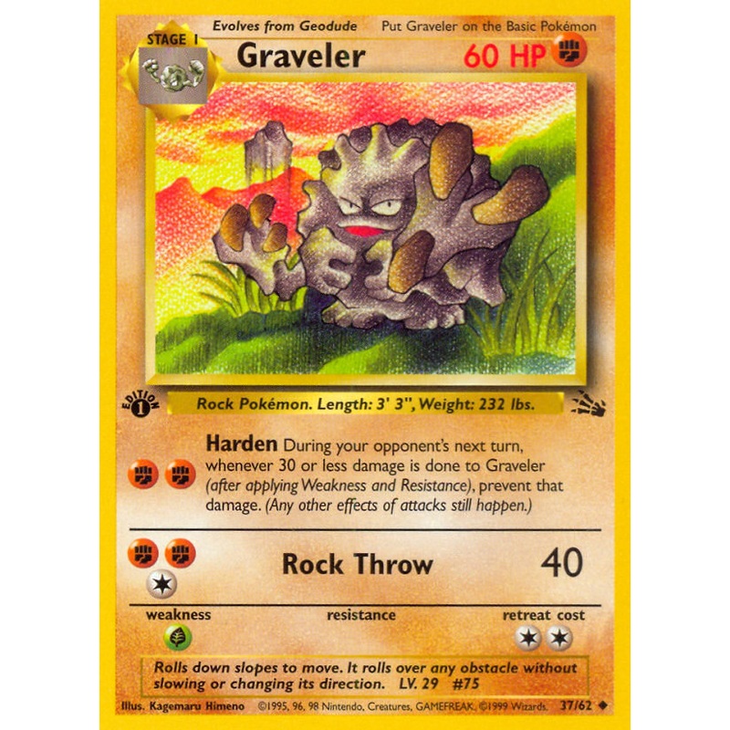 Graveler (37/62) [Fossil 1st Edition]