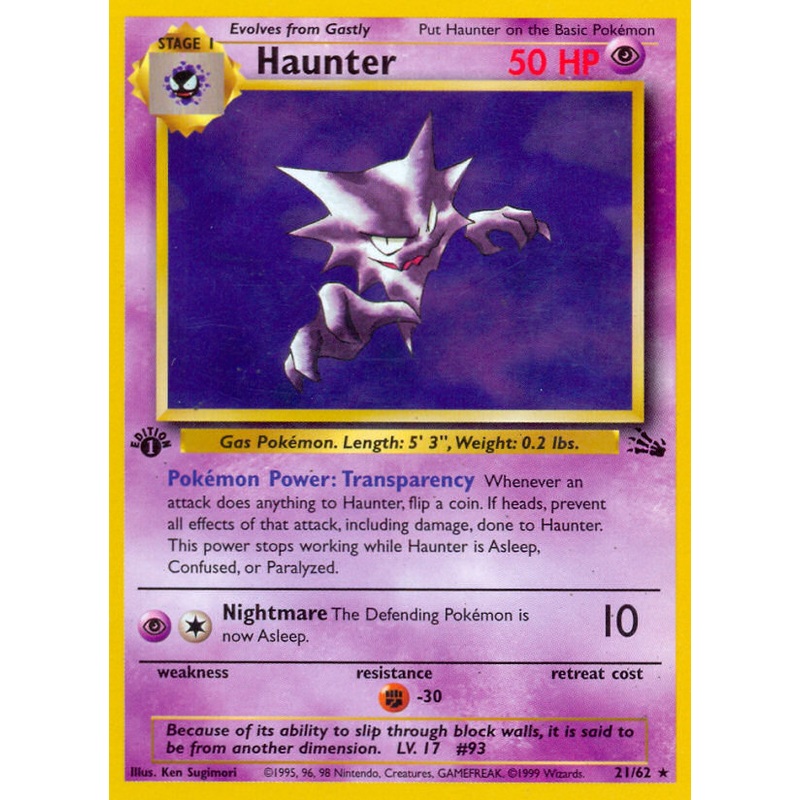 Haunter (21/62) [Fossil 1st Edition]