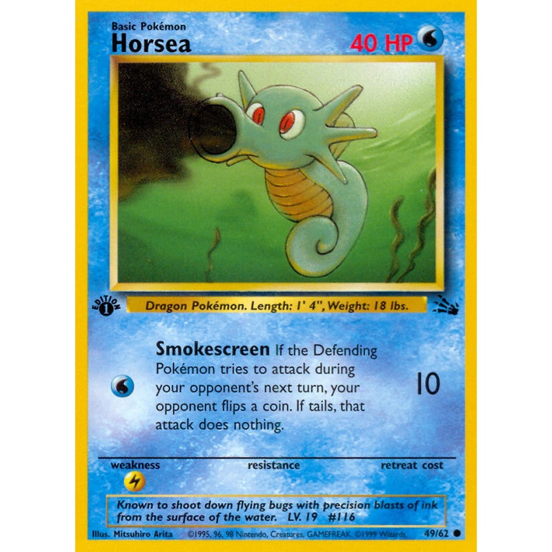 Horsea (49/62) [Fossil 1st Edition]
