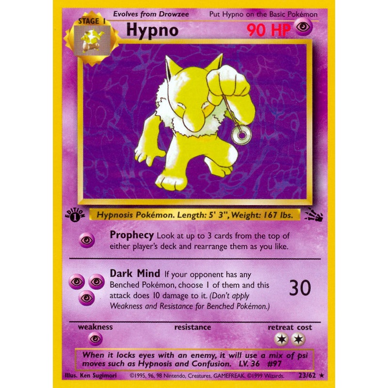Hypno (23/62) [Fossil 1st Edition]