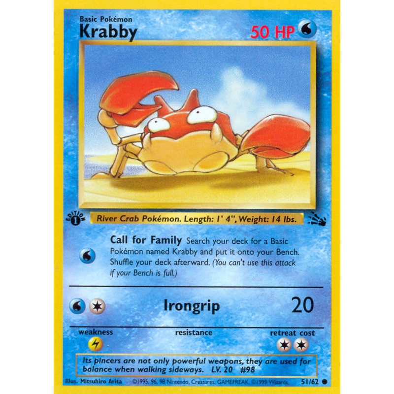 Krabby (51/62) [Fossil 1st Edition]
