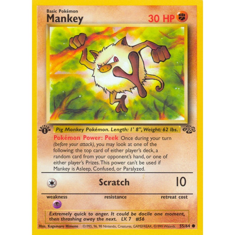 Mankey (55/64) [Jungle 1st Edition]