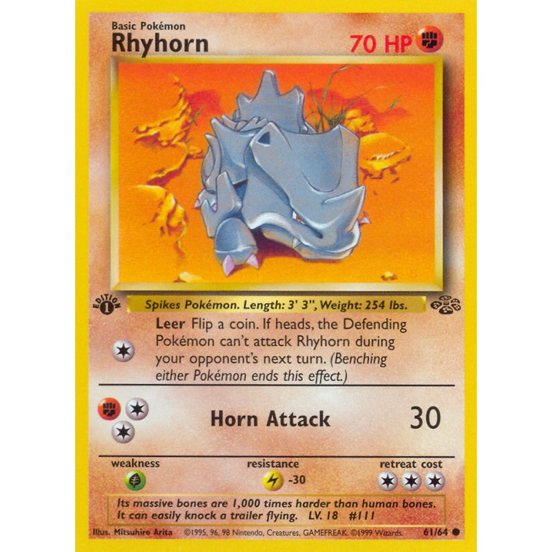 Rhyhorn (61/64) [Jungle 1st Edition]