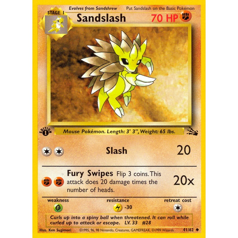 Sandslash (41/62) [Fossil 1st Edition]