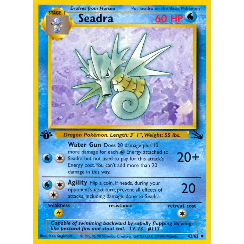 Seadra (42/62) [Fossil 1st Edition]