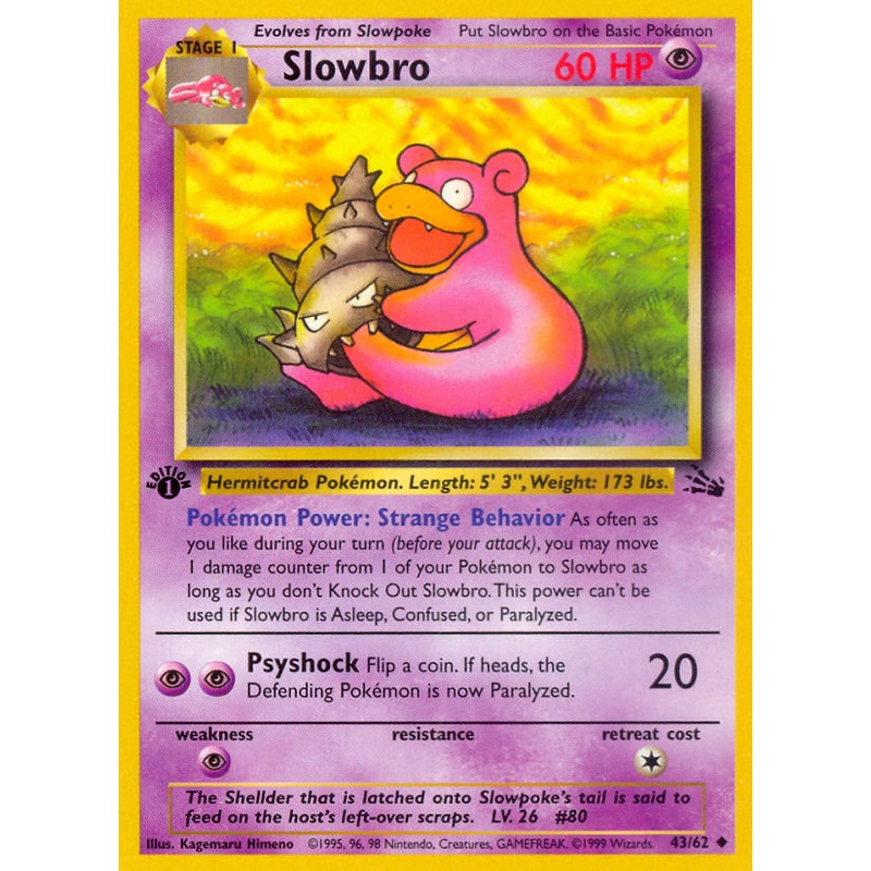 Slowbro (43/62) [Fossil 1st Edition]