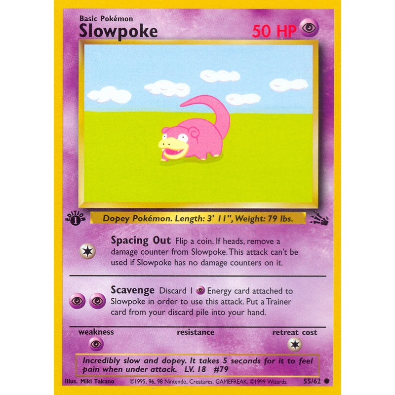 Slowpoke (55/62) [Fossil 1st Edition]