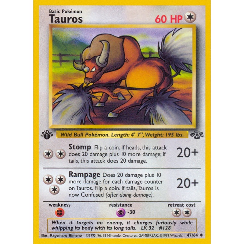 Tauros (47/64) [Jungle 1st Edition]