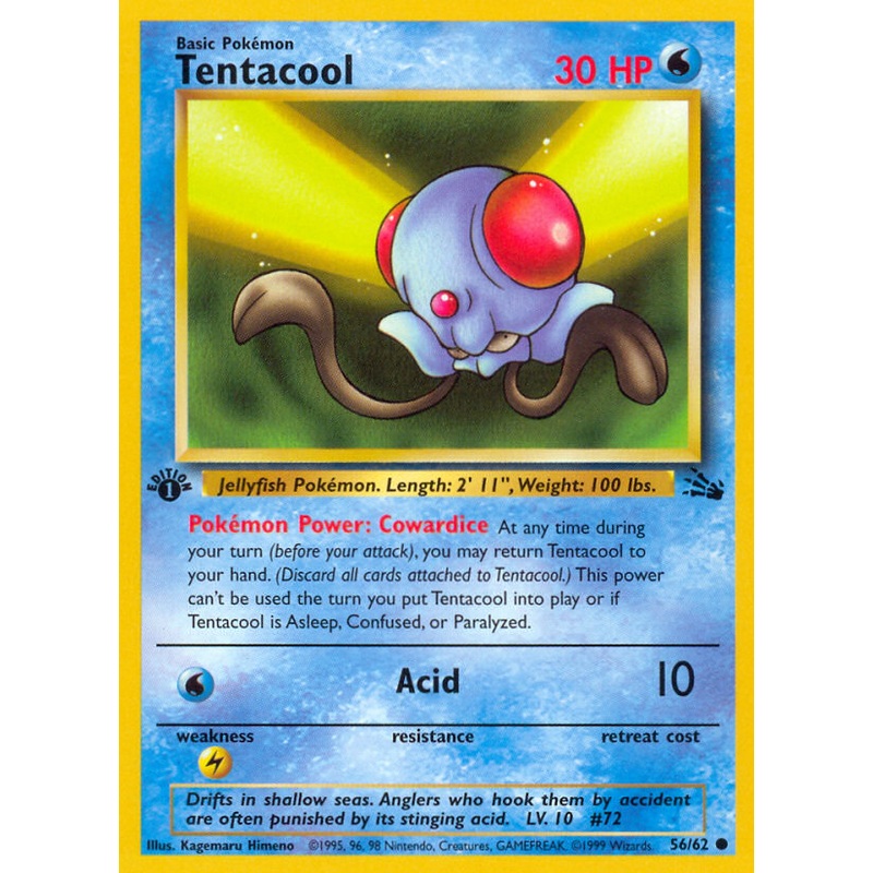 Tentacool (56/62) [Fossil 1st Edition]