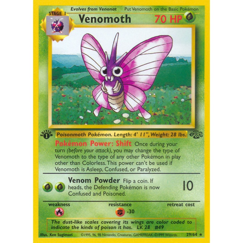 Venomoth (29/64) [Jungle 1st Edition]