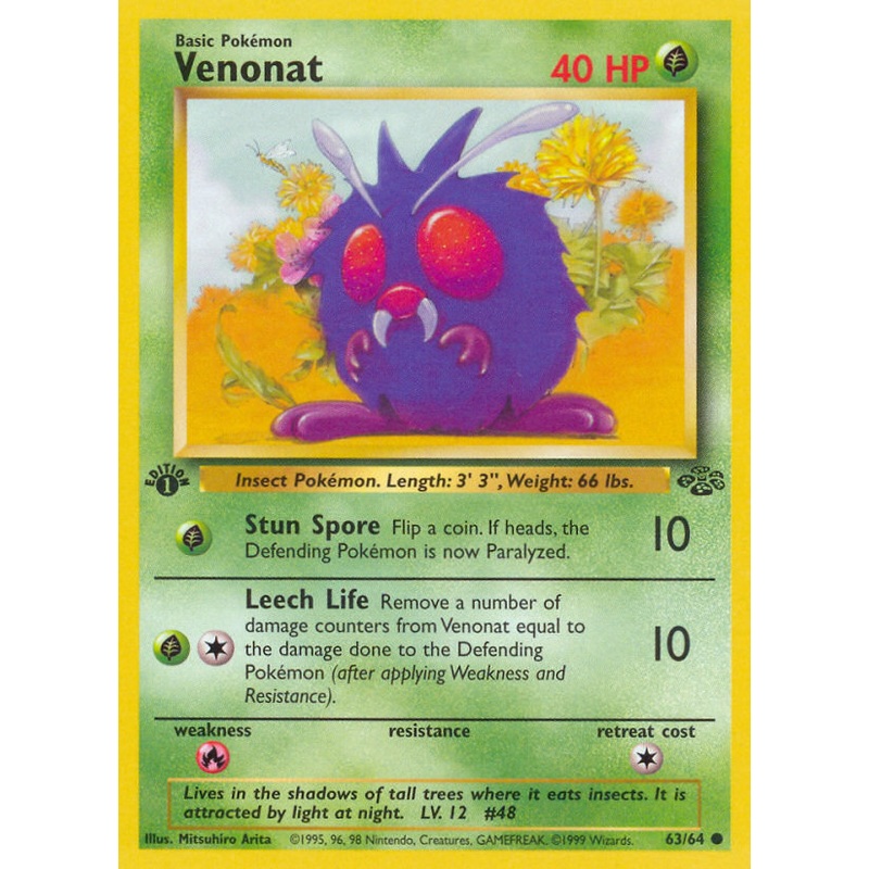 Venonat (63/64) [Jungle 1st Edition]
