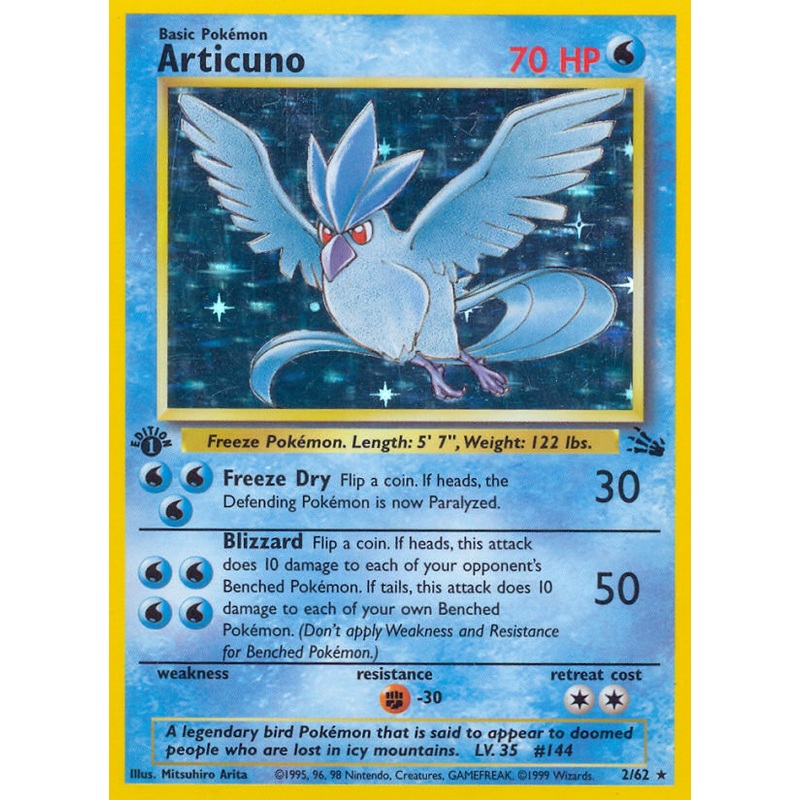 Articuno (2/62) [Fossil 1st Edition]
