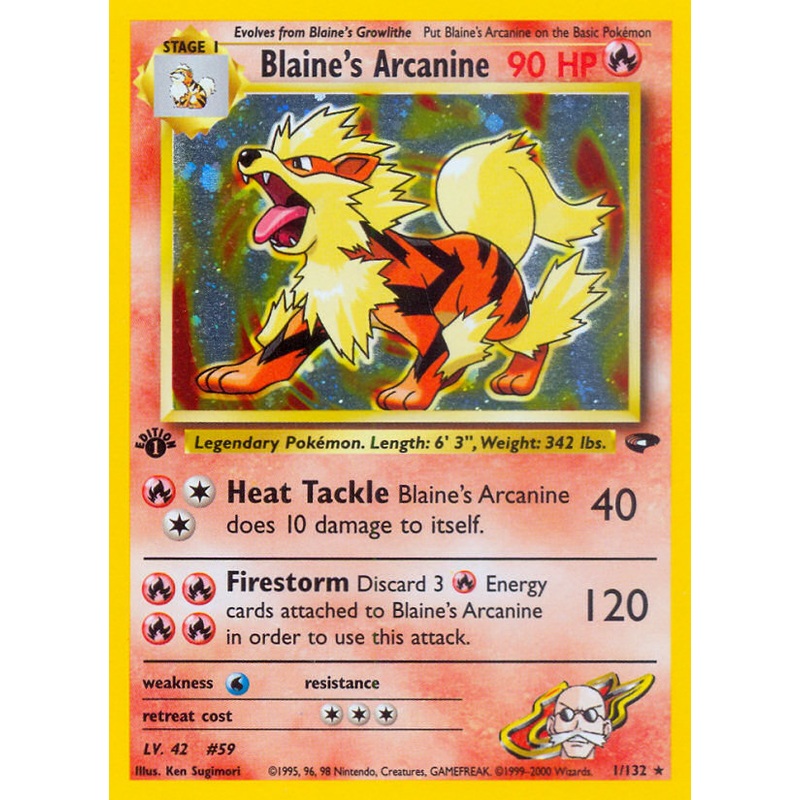 Blaine's Arcanine (1/132) [Gym Challenge 1st Edition]