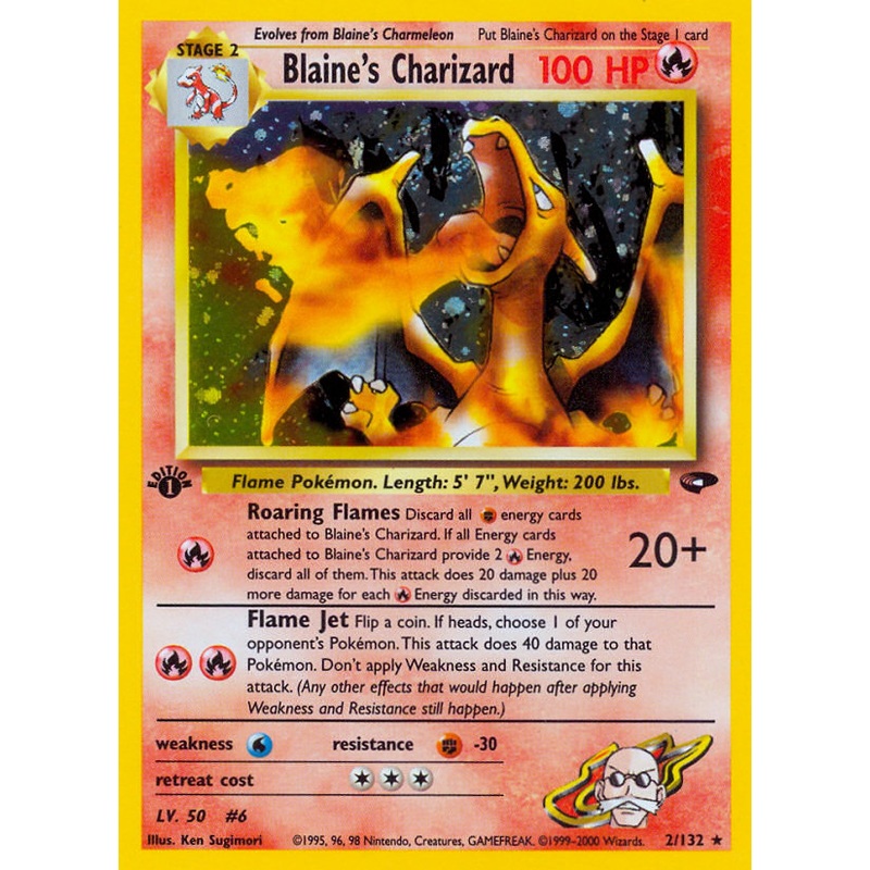 Blaine's Charizard (2/132) [Gym Challenge 1st Edition]