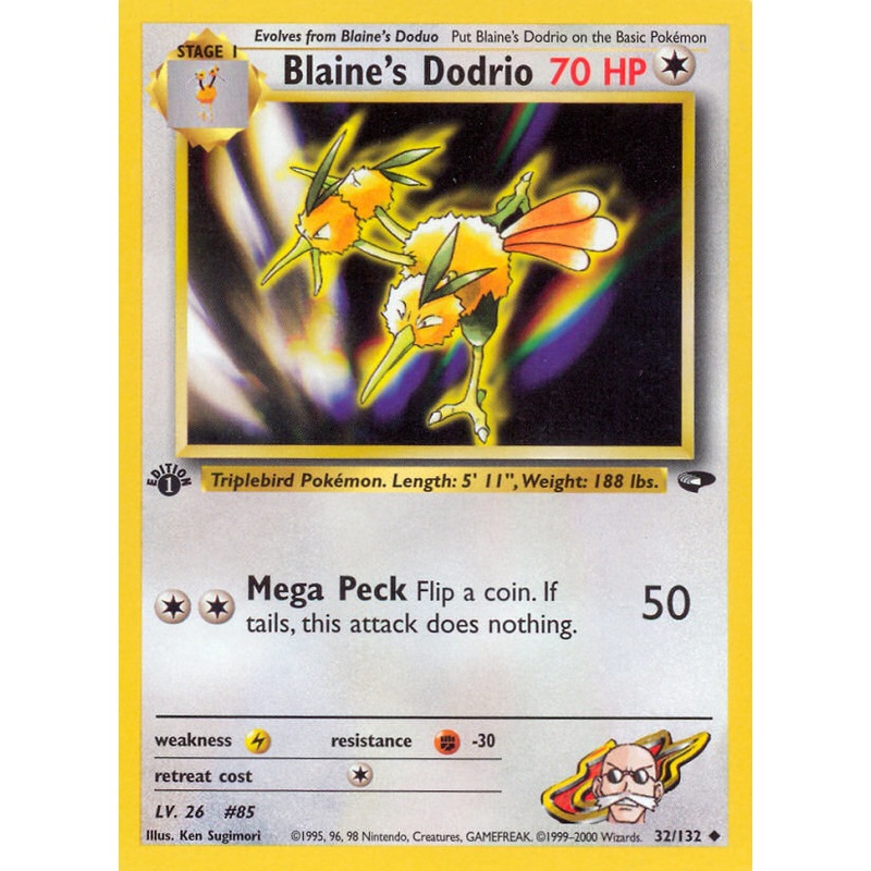 Blaine's Dodrio (32/132) [Gym Challenge 1st Edition]